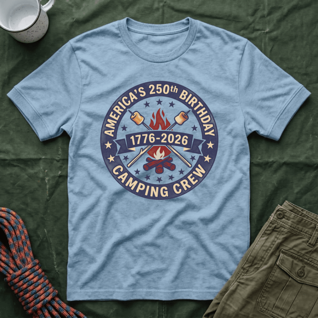 America's 250th Birthday Camping Crew T-Shirt