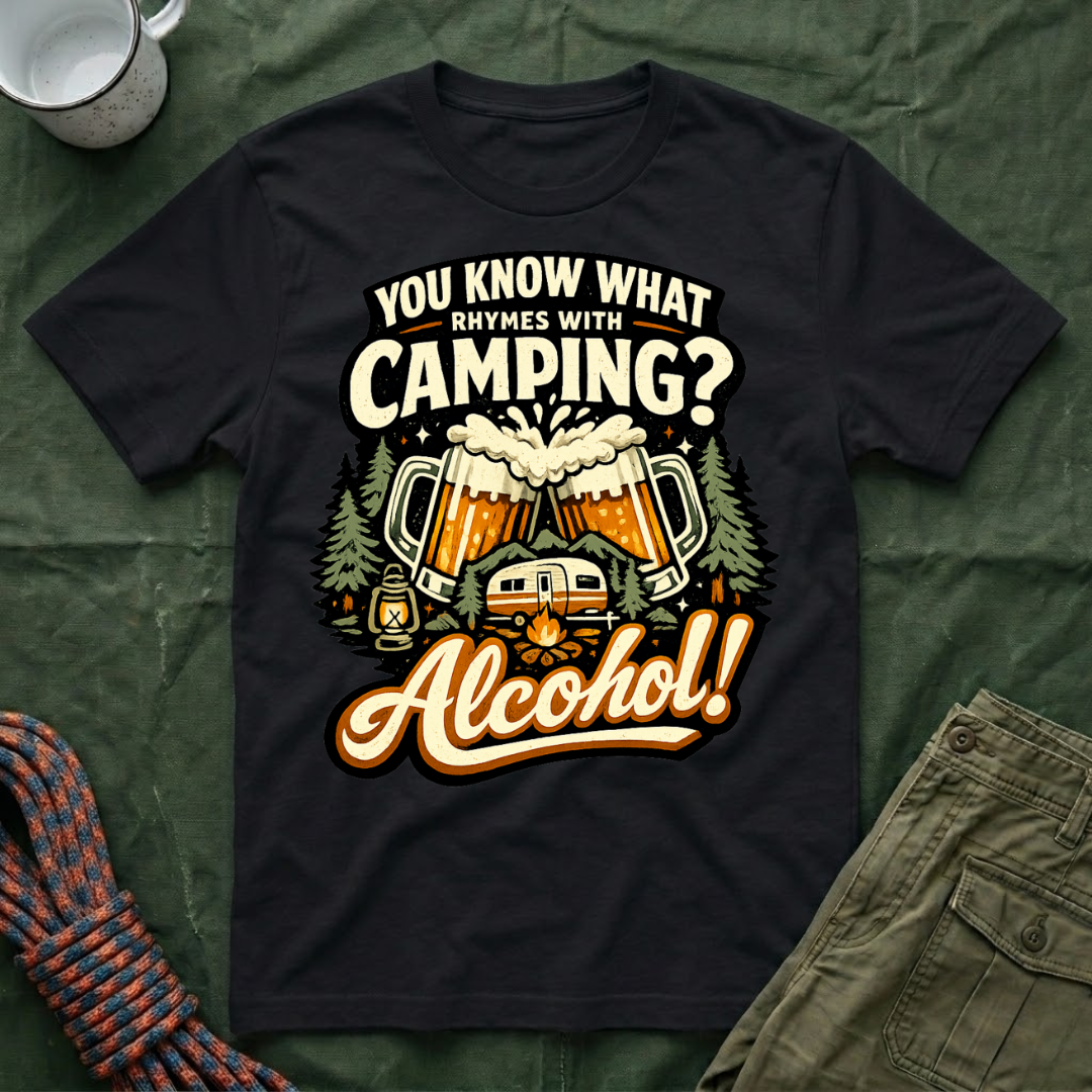 Funny You Know What Rhymes With Camping T-Shirt