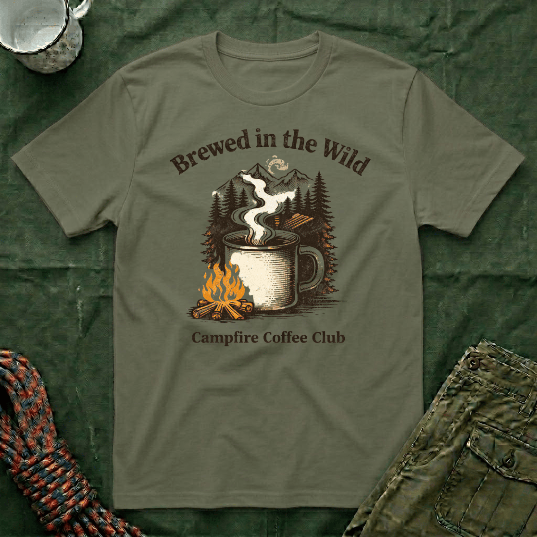 Brewed In The Wild Campfire Coffee Club T-Shirt