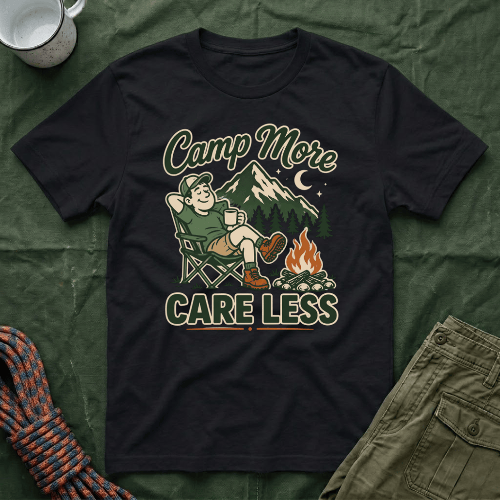 Camp More Care Less Man T-Shirt