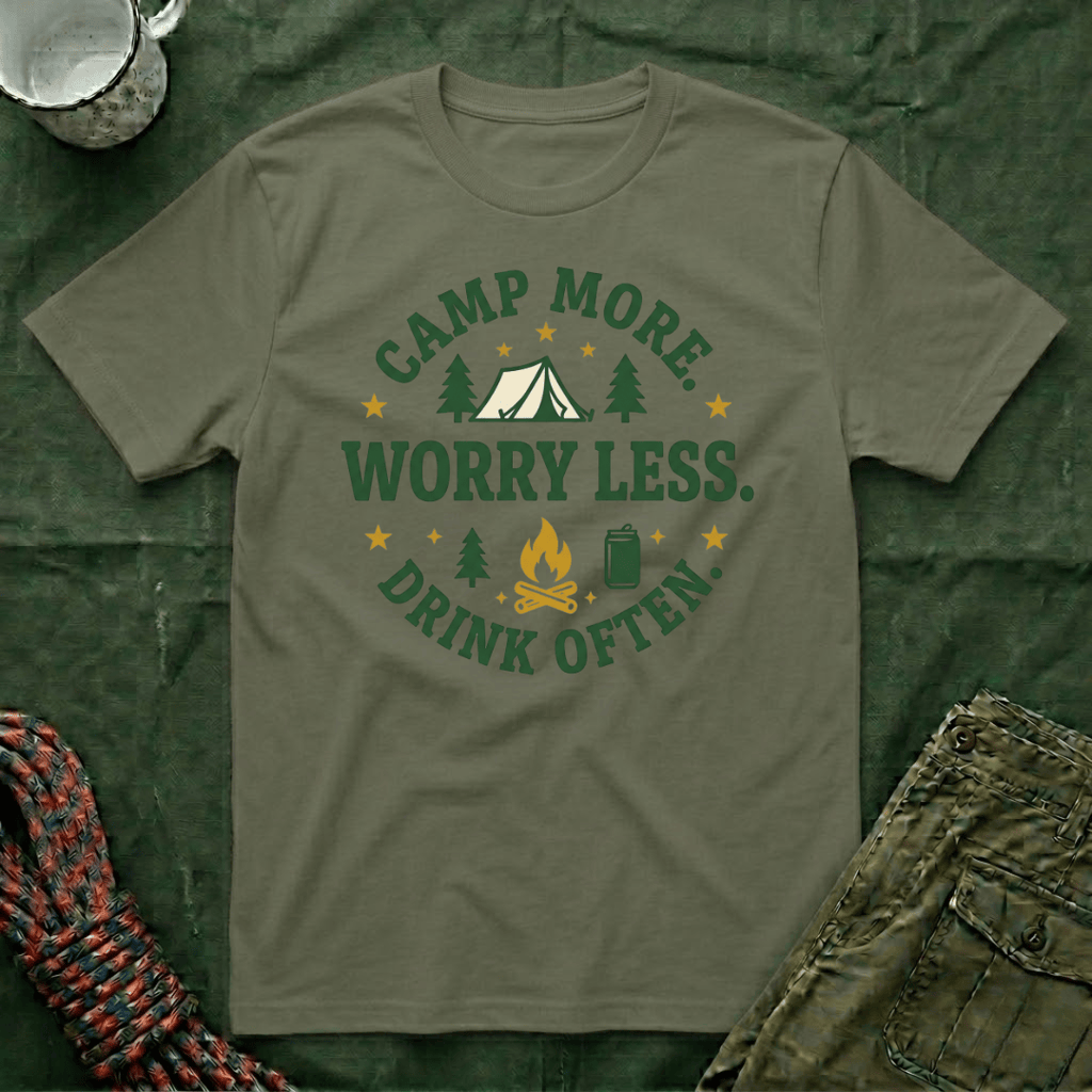 Camp More Worry Less Drink Often T-Shirt