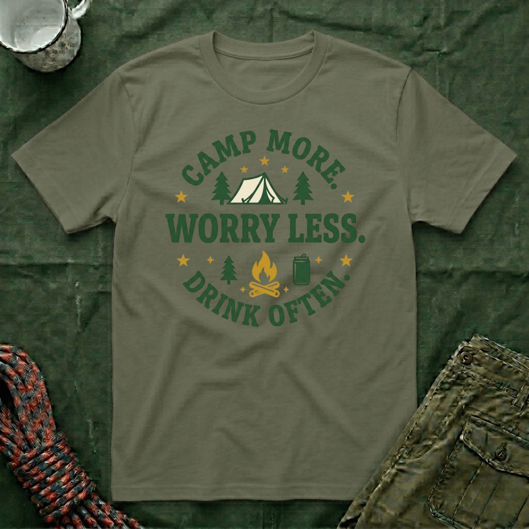 Camp More Worry Less Drink Often T-Shirt