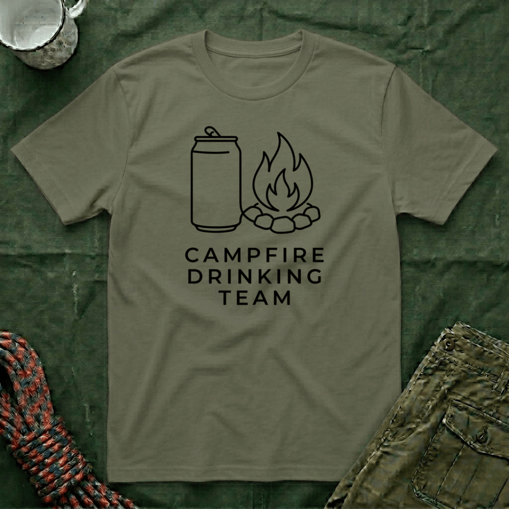 Campfire Drinking Team Minimalist T-Shirt