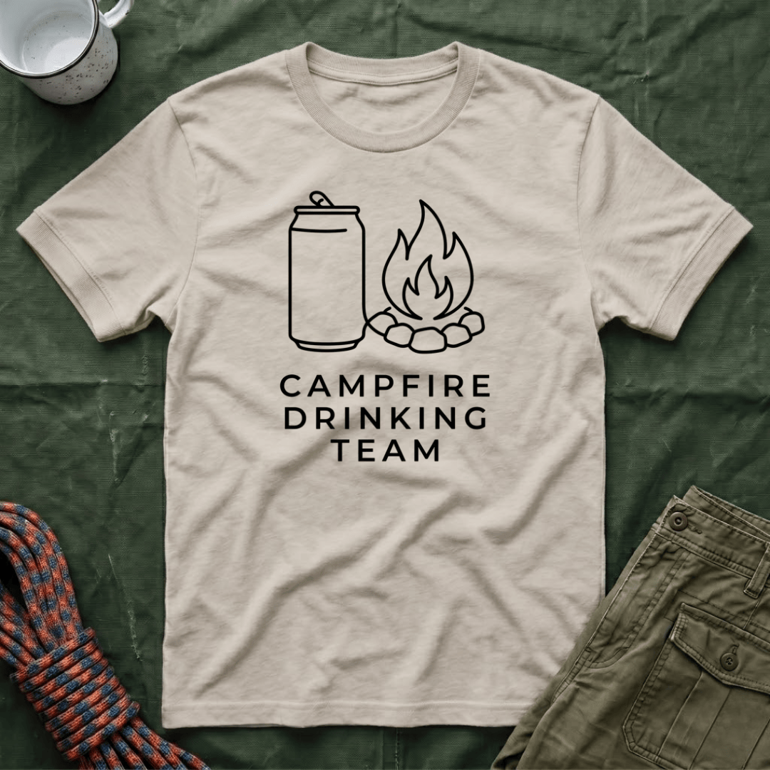 Campfire Drinking Team Minimalist T-Shirt