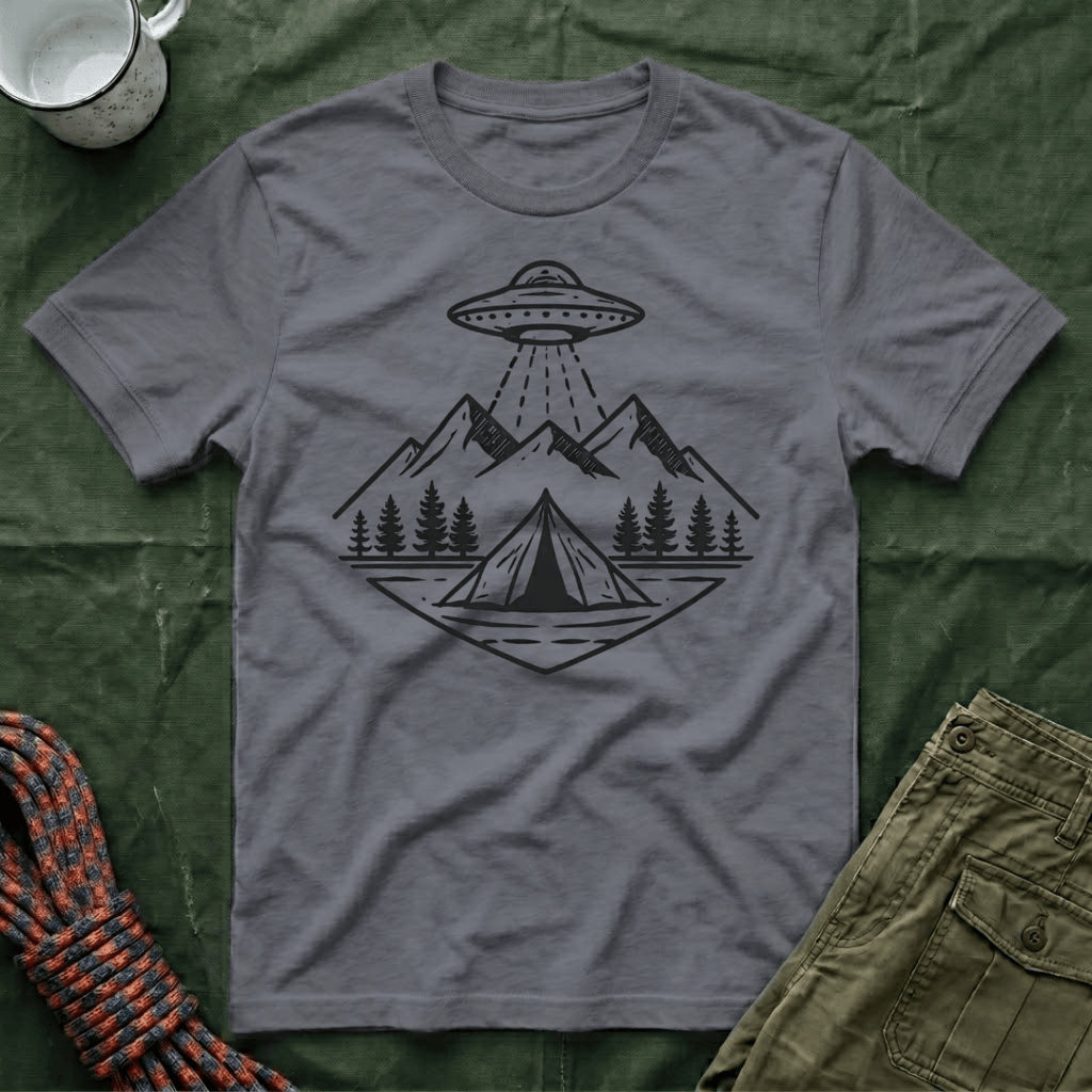 Camping UFO With Tent T-Shirt