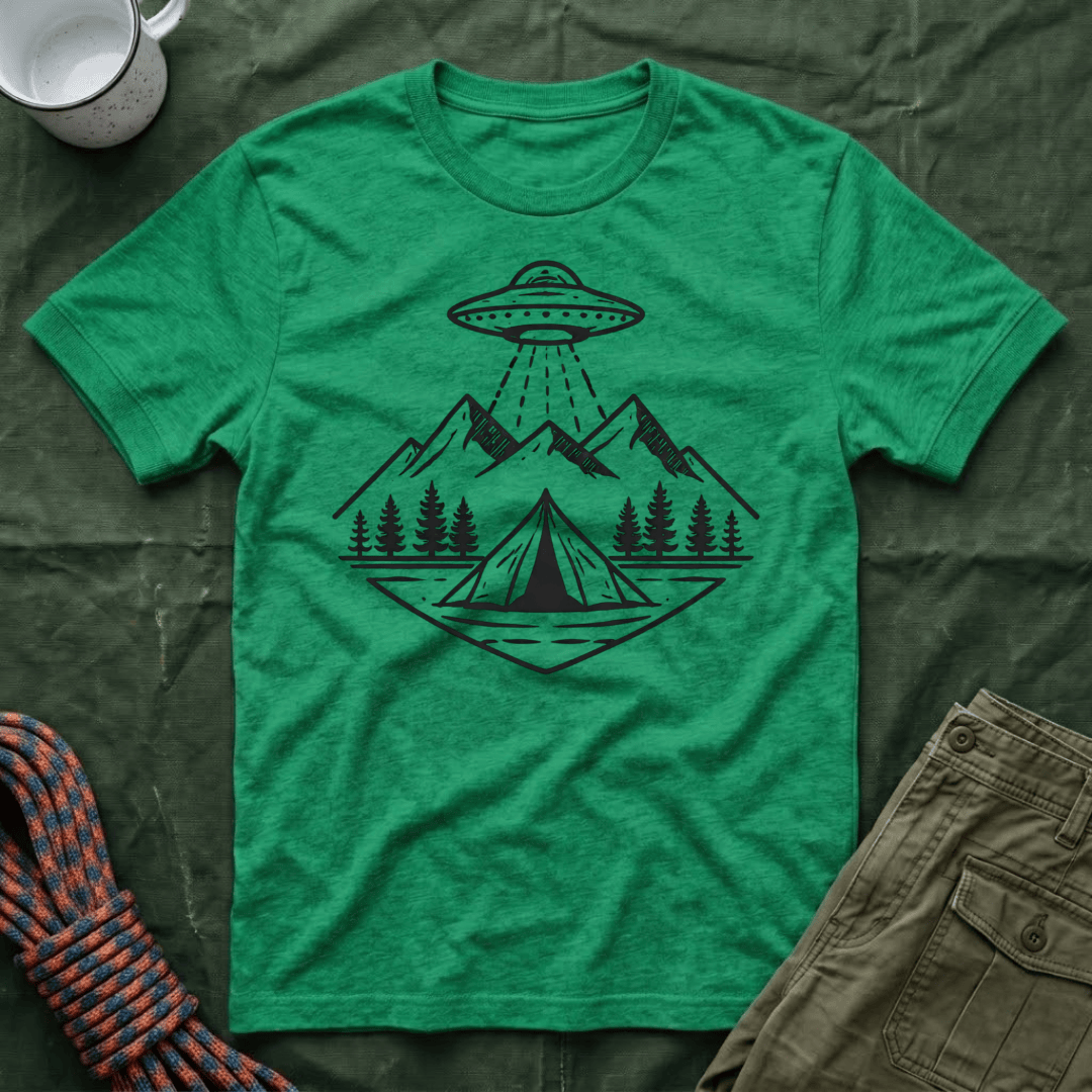 Camping UFO With Tent T-Shirt