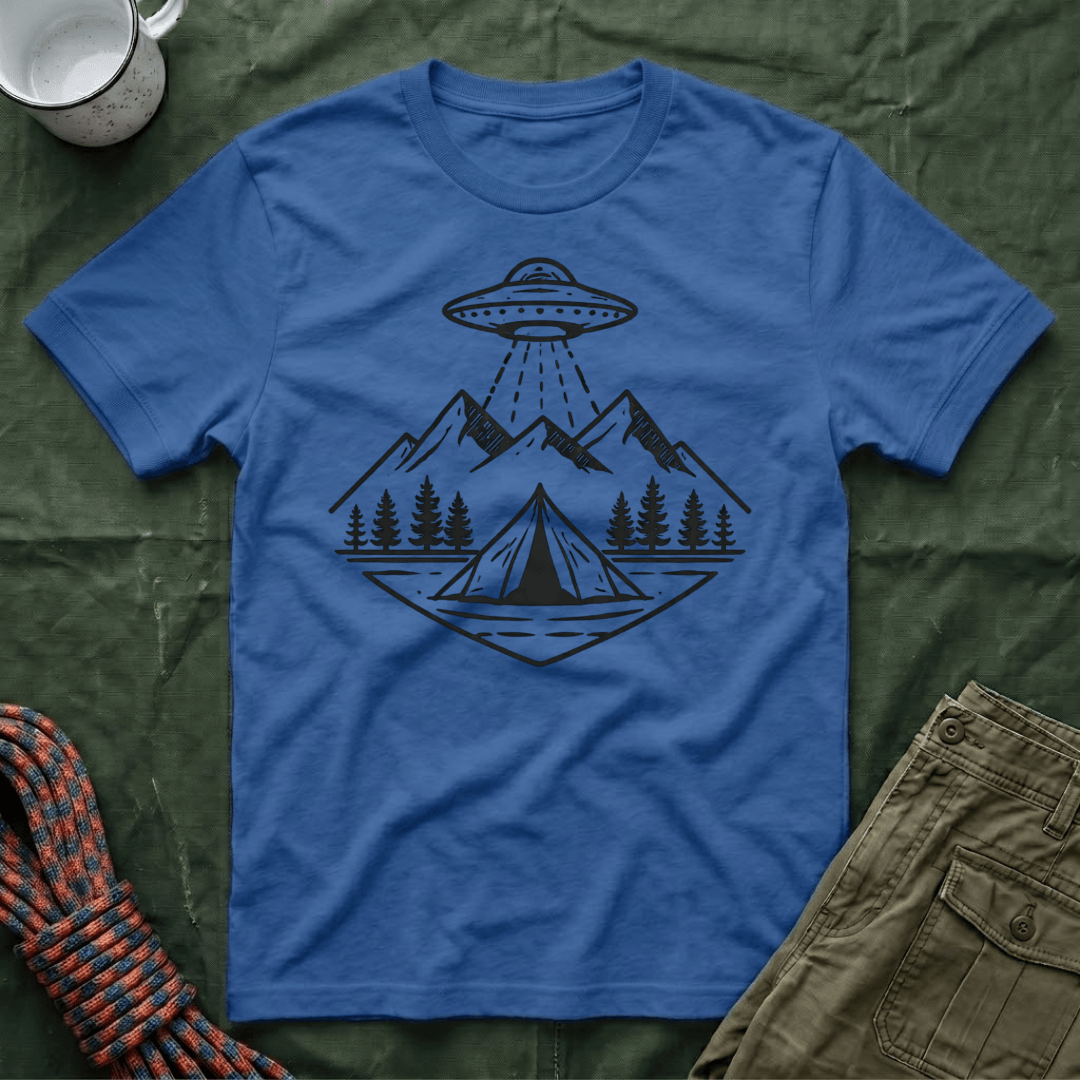 Camping UFO With Tent T-Shirt