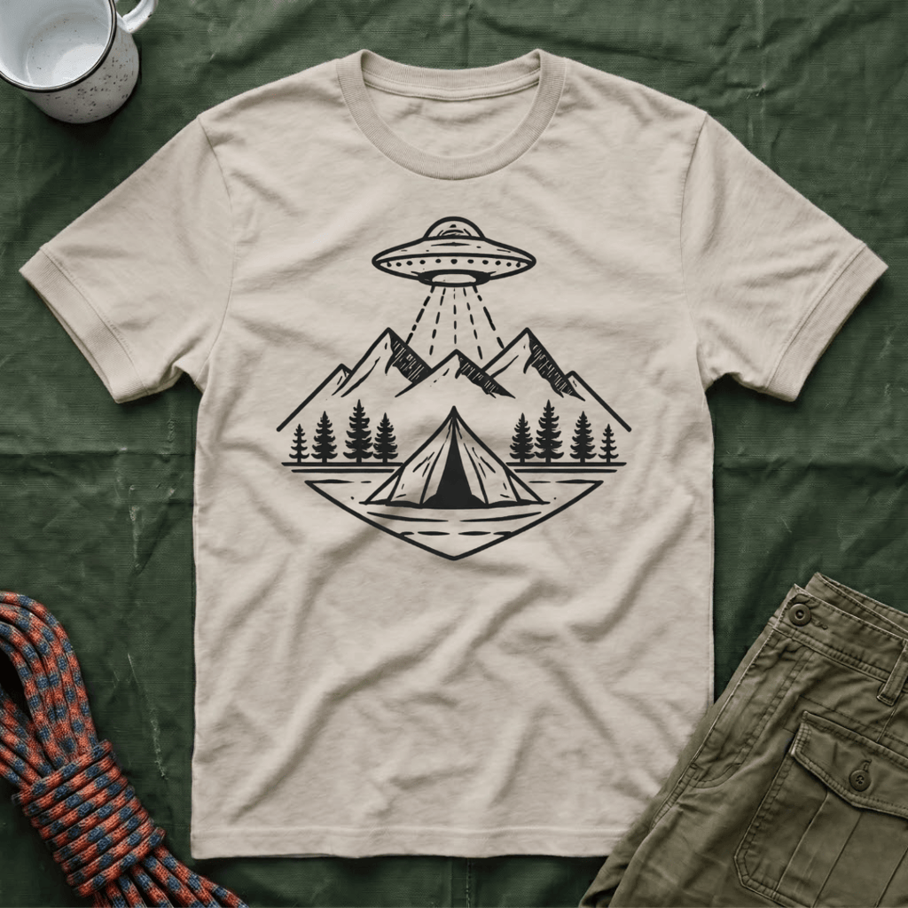 Camping UFO With Tent T-Shirt