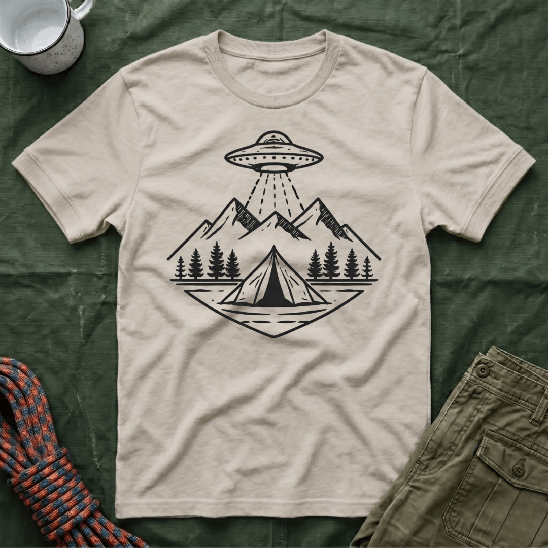 Camping UFO With Tent T-Shirt