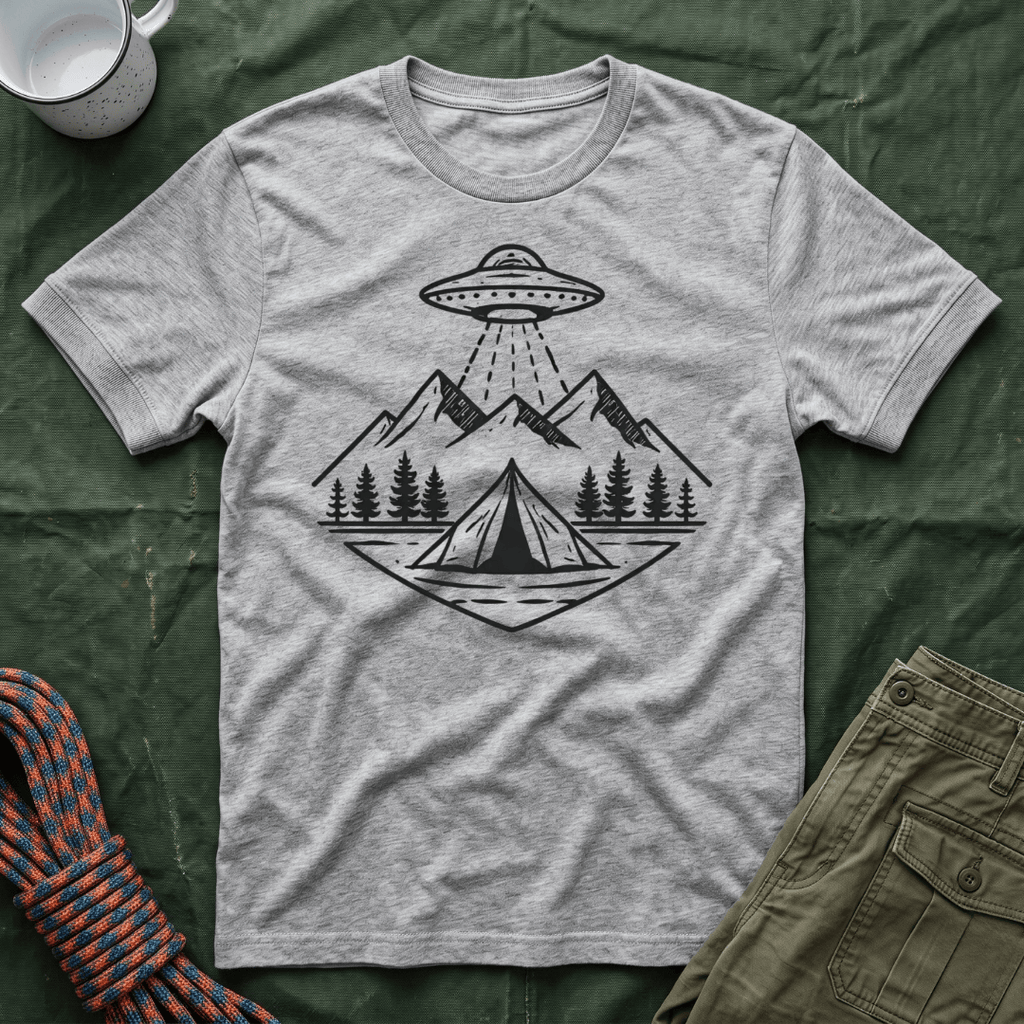 Camping UFO With Tent T-Shirt