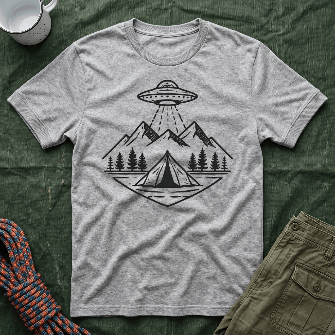 Camping UFO With Tent T-Shirt