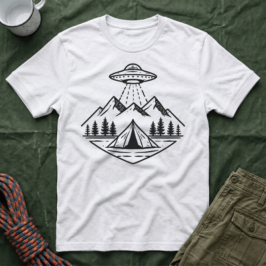Camping UFO With Tent T-Shirt