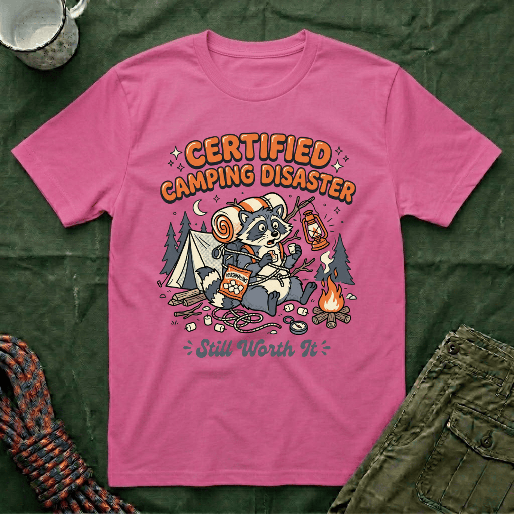 Funny Certified Camping Disaster T-Shirt