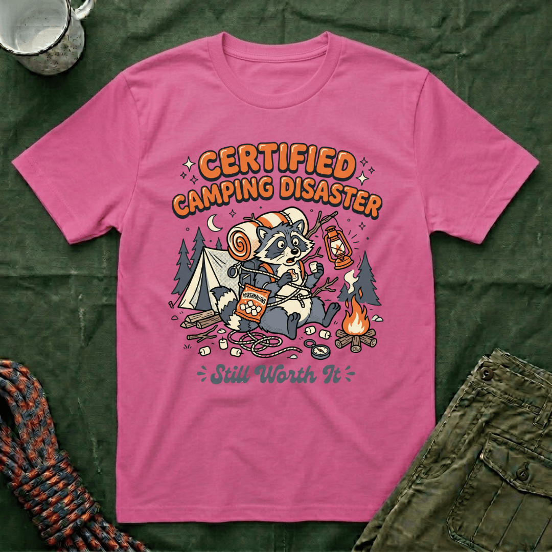 Funny Certified Camping Disaster T-Shirt