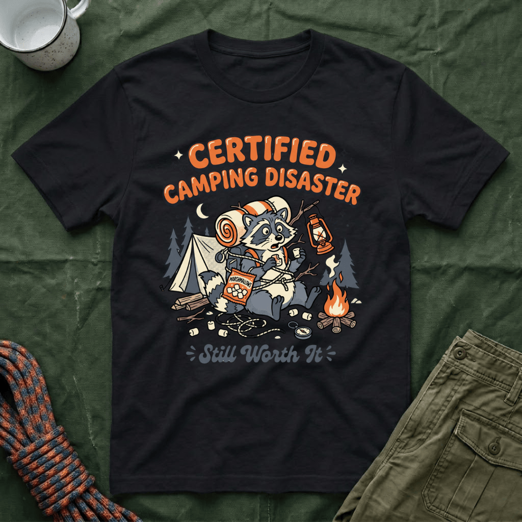 Funny Certified Camping Disaster T-Shirt