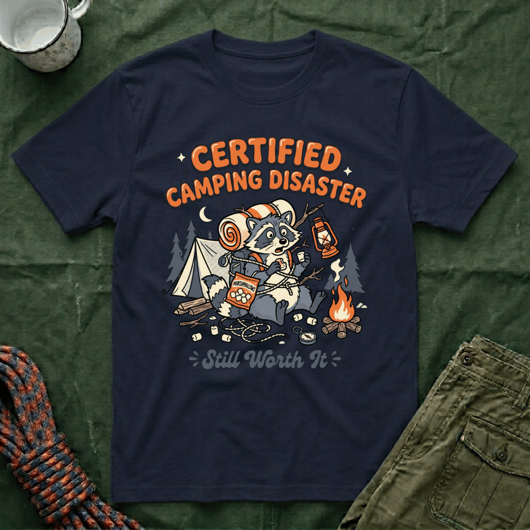 Funny Certified Camping Disaster T-Shirt