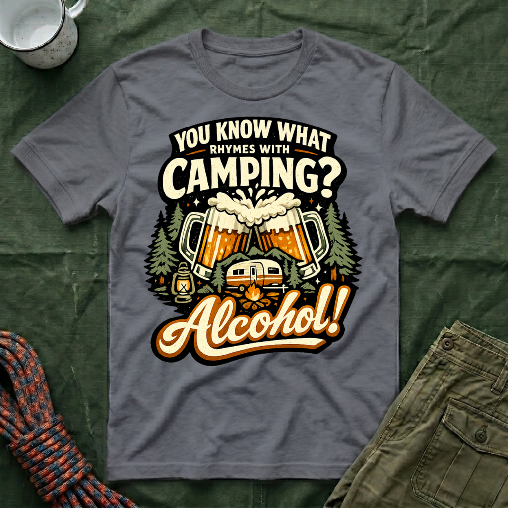 Funny You Know What Rhymes With Camping T-Shirt