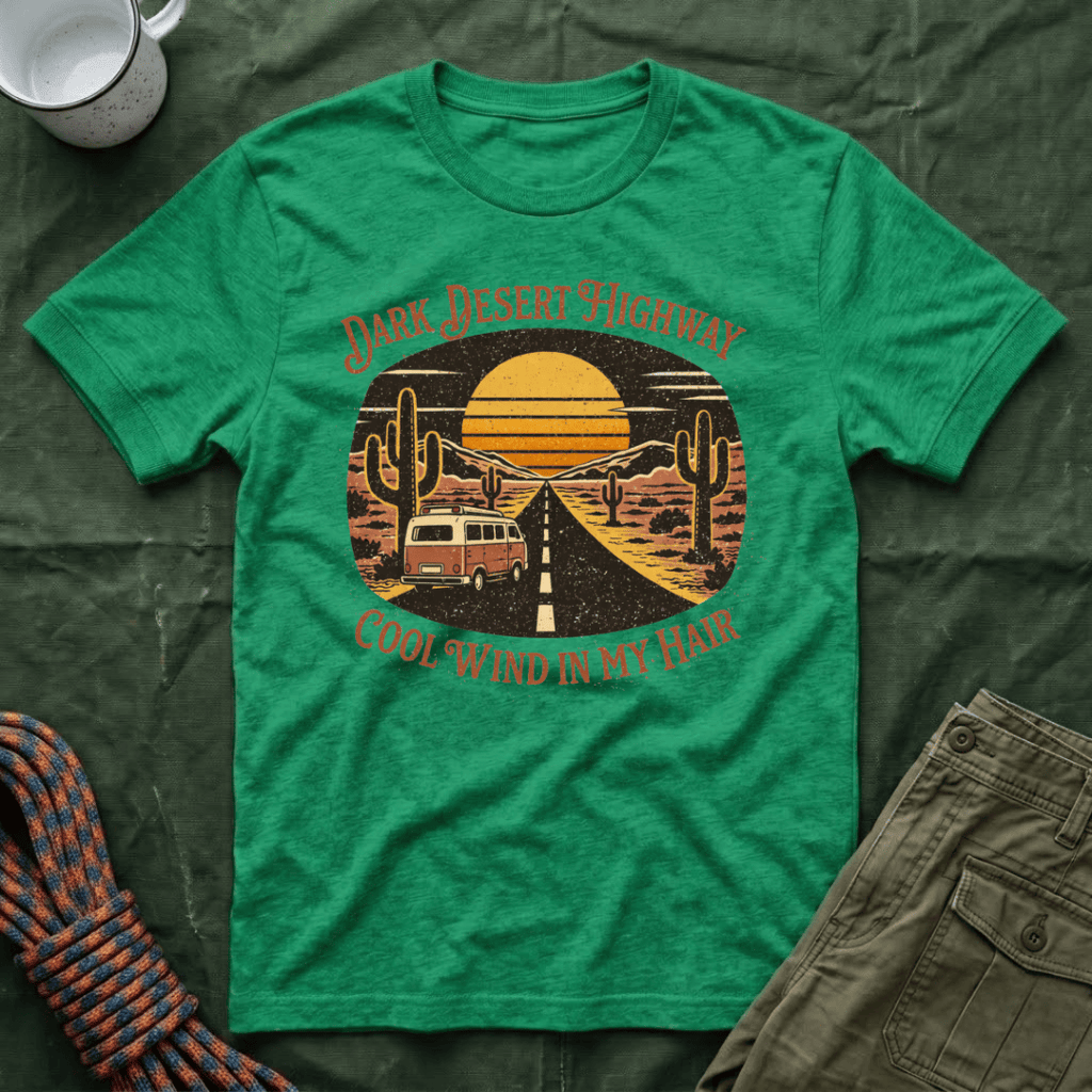 Dark Desert Highway Cool Wind In My Hair T-Shirt