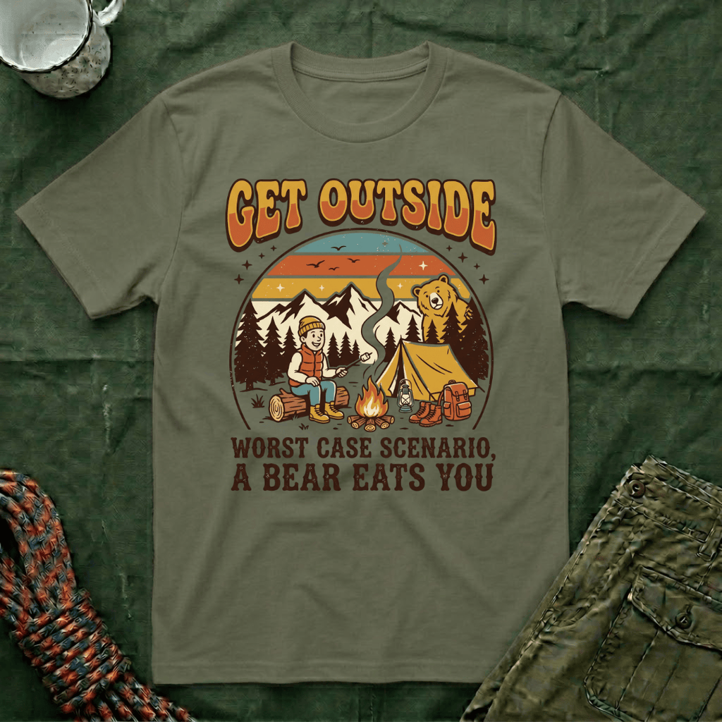Funny Get Outside Bear T-Shirt