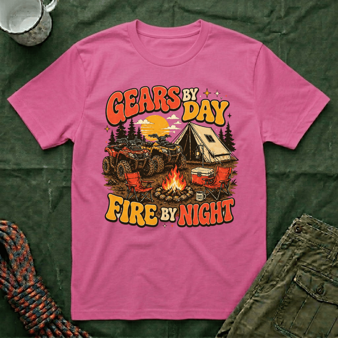 Gears By Day Fire By Night T-Shirt