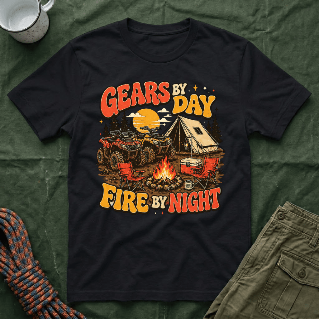 Gears By Day Fire By Night T-Shirt