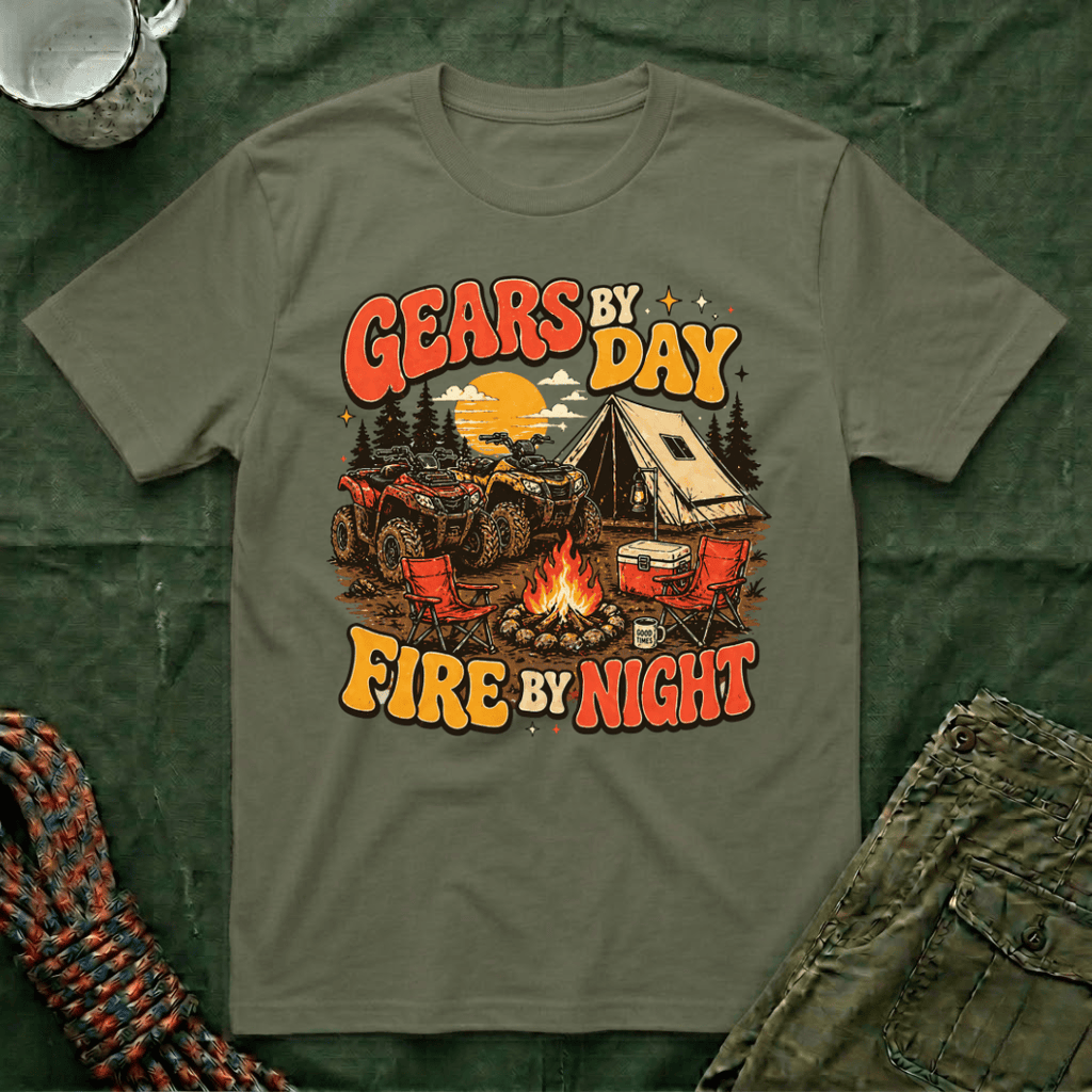 Gears By Day Fire By Night T-Shirt