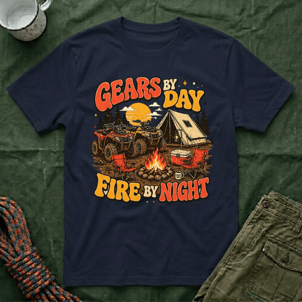 Gears By Day Fire By Night T-Shirt
