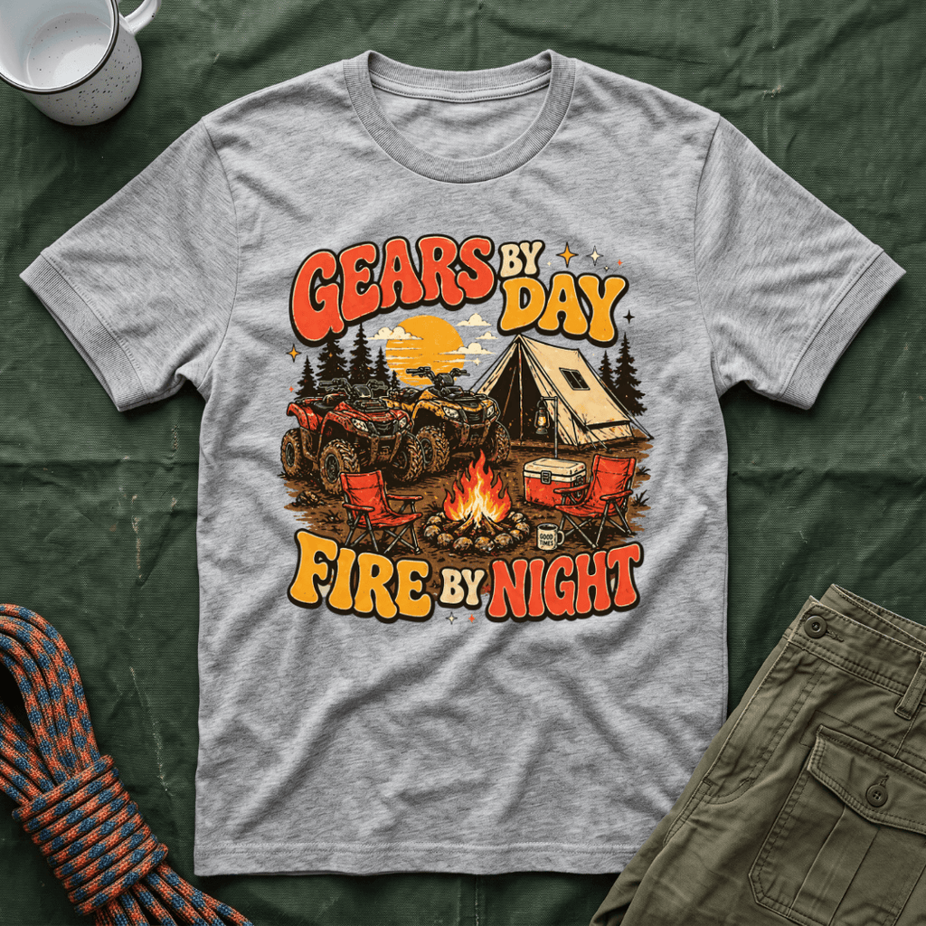 Gears By Day Fire By Night T-Shirt