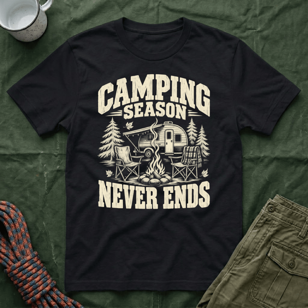 Camping Never Ends T-Shirt