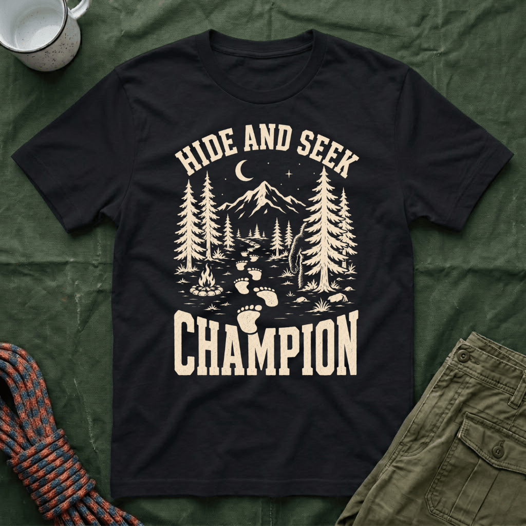 Big Foot Hide And Seek Champion T-Shirt