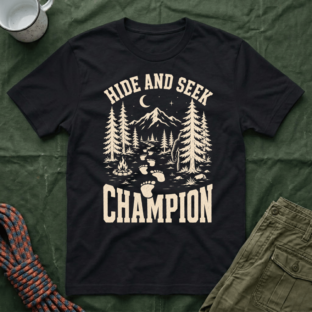 Big Foot Hide And Seek Champion T-Shirt