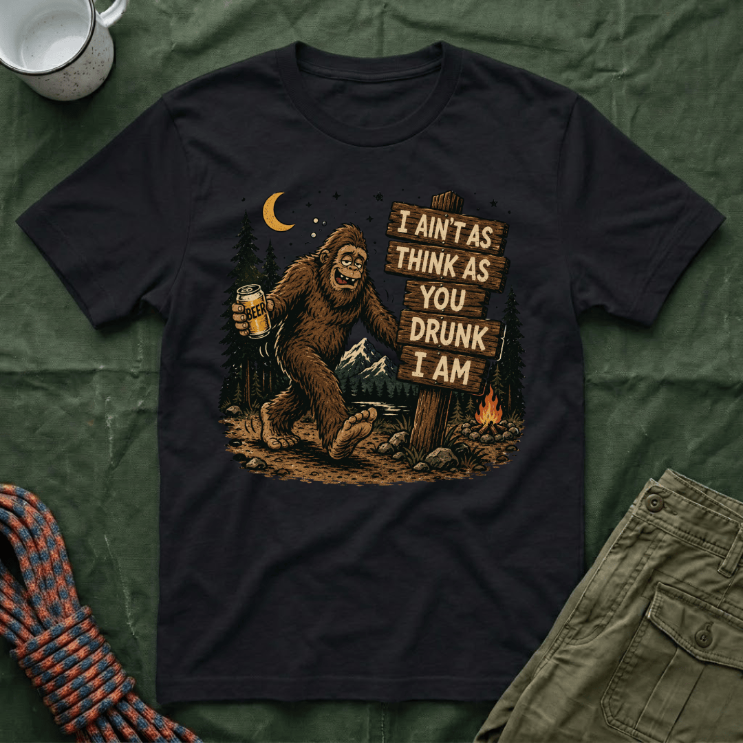 I Ain't As Think As You Drunk I Am Big Foot T-Shirt