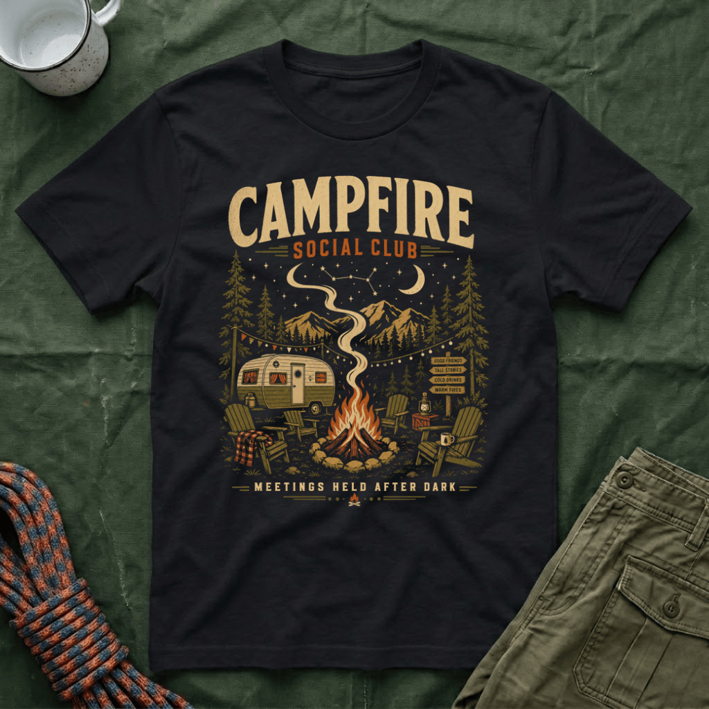 Funny Campfire Social Club T-Shirt