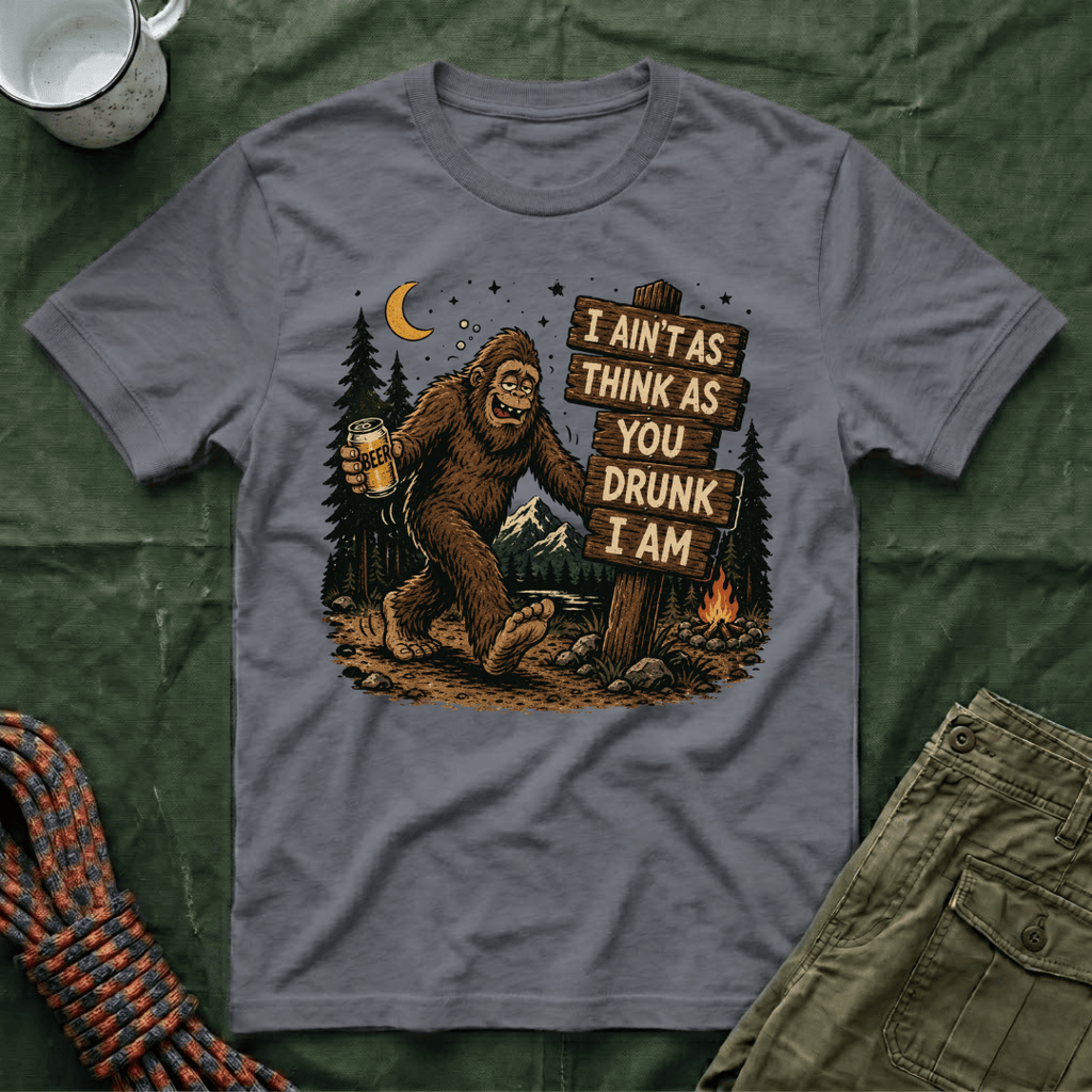 I Ain't As Think As You Drunk I Am Big Foot T-Shirt