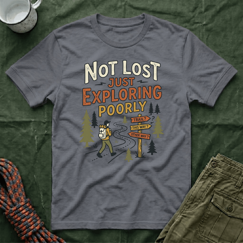 Not Lost Just Exploring Poorly T-Shirt