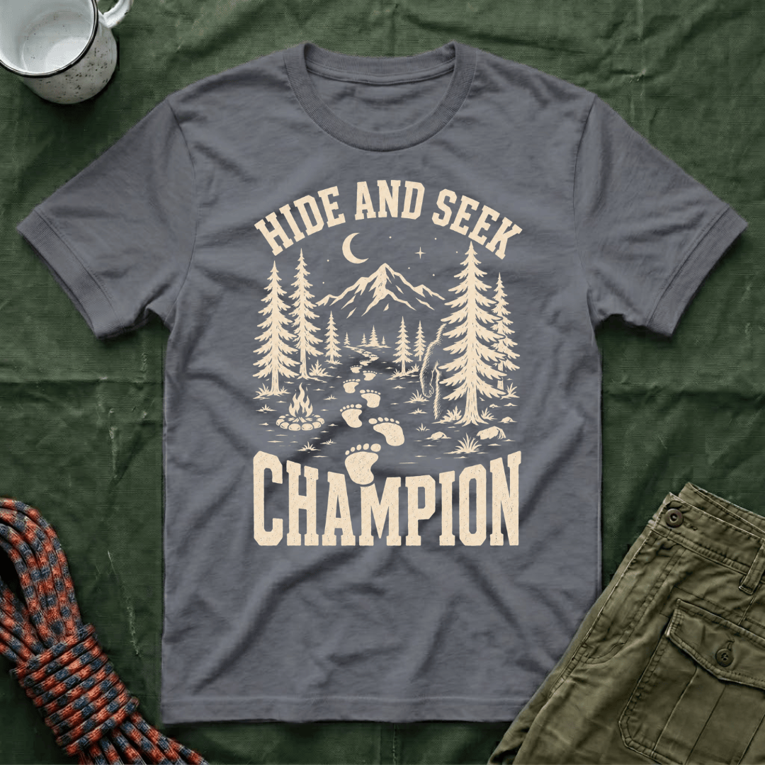 Big Foot Hide And Seek Champion T-Shirt