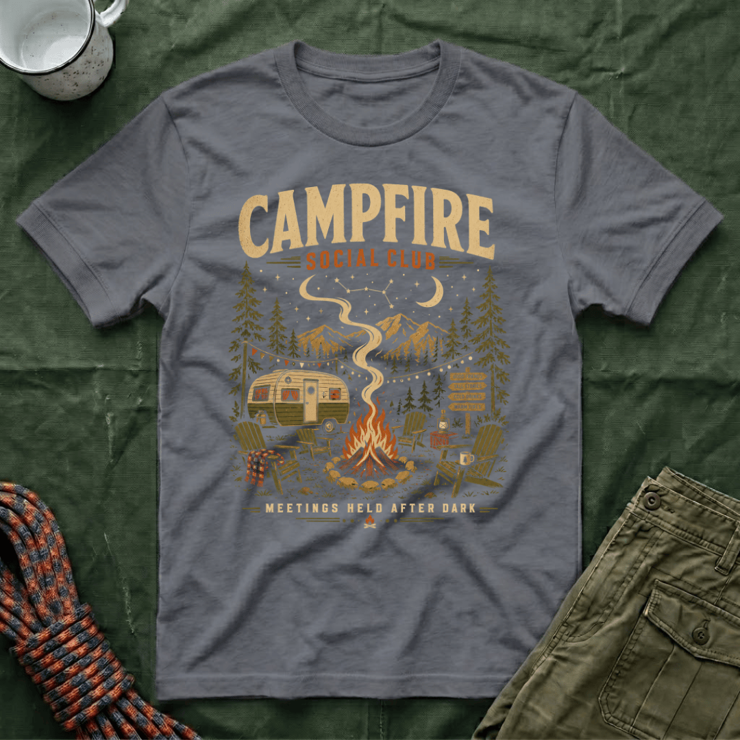 Funny Campfire Social Club T-Shirt