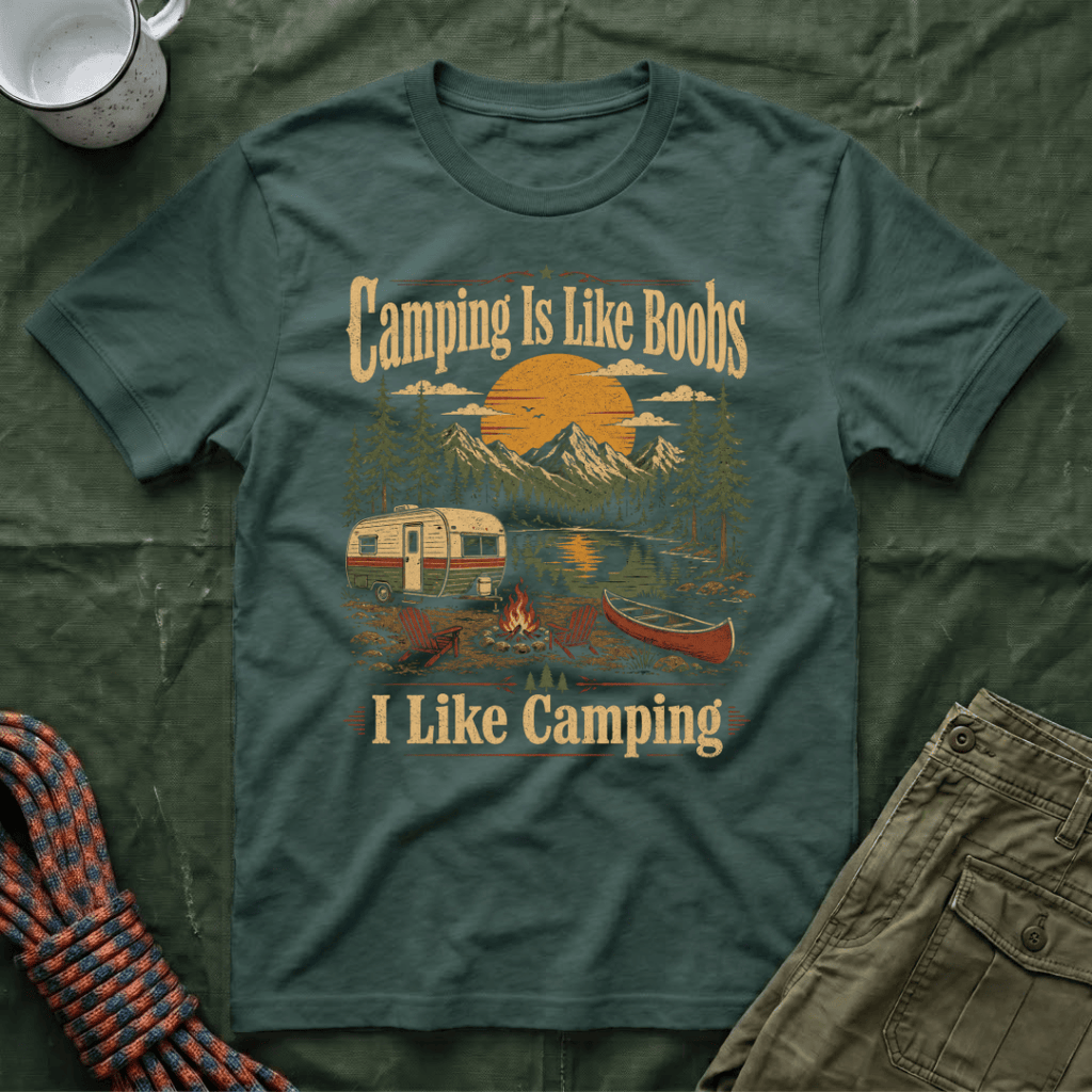 Funny Camping Is Like Boobs T-Shirt