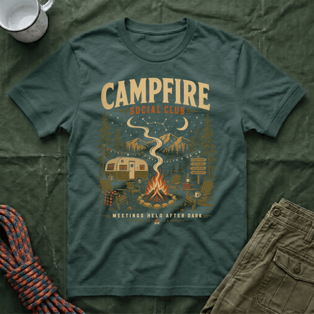 Funny Campfire Social Club T-Shirt