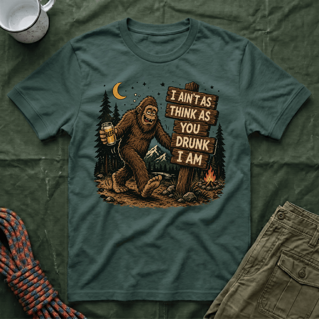 I Ain't As Think As You Drunk I Am Big Foot T-Shirt