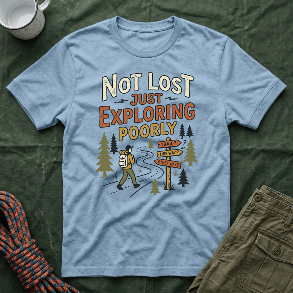 Not Lost Just Exploring Poorly T-Shirt