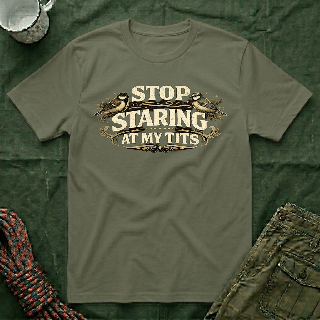 Funny Stop Staring At My Tits Classic T-Shirt