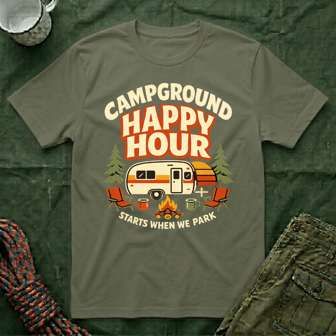 Campground Happy Hour T-Shirt
