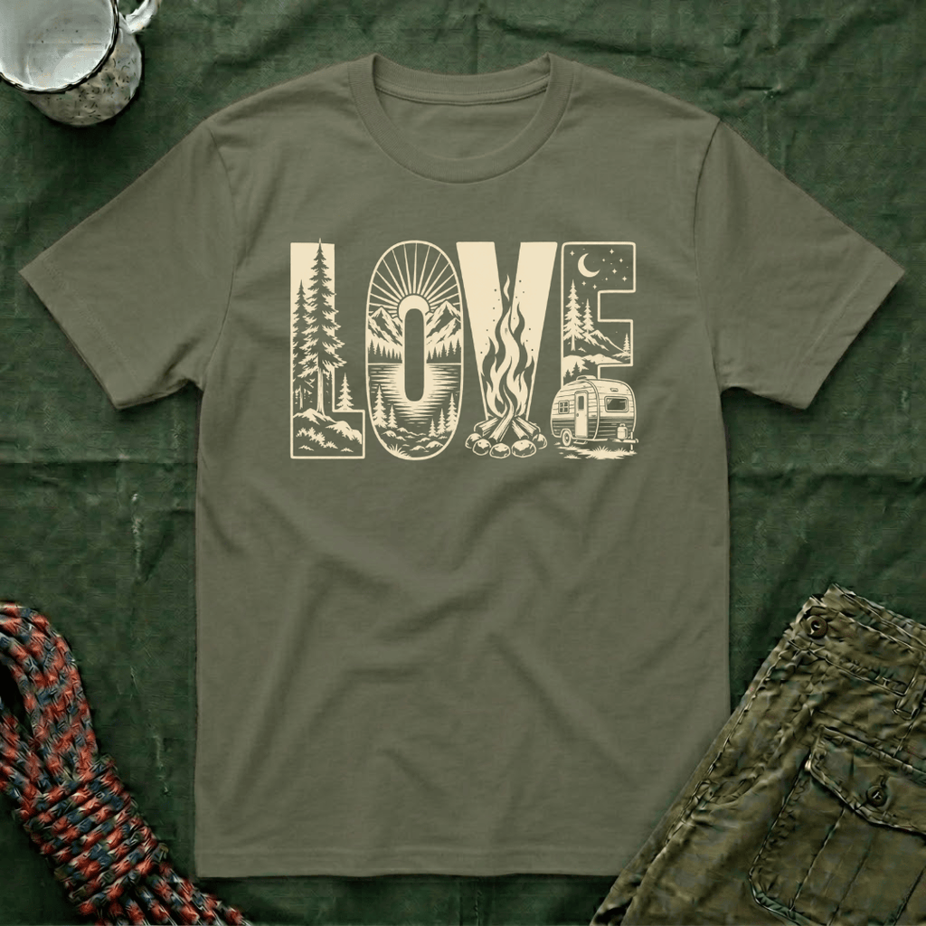 Love Camping Camper Trailer T-Shirt