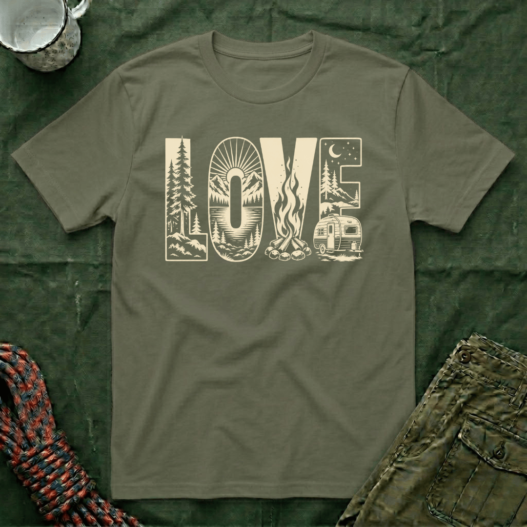 Love Camping Camper Trailer T-Shirt