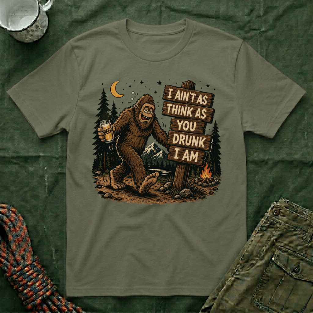 I Ain't As Think As You Drunk I Am Big Foot T-Shirt