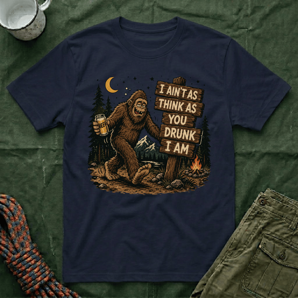 I Ain't As Think As You Drunk I Am Big Foot T-Shirt