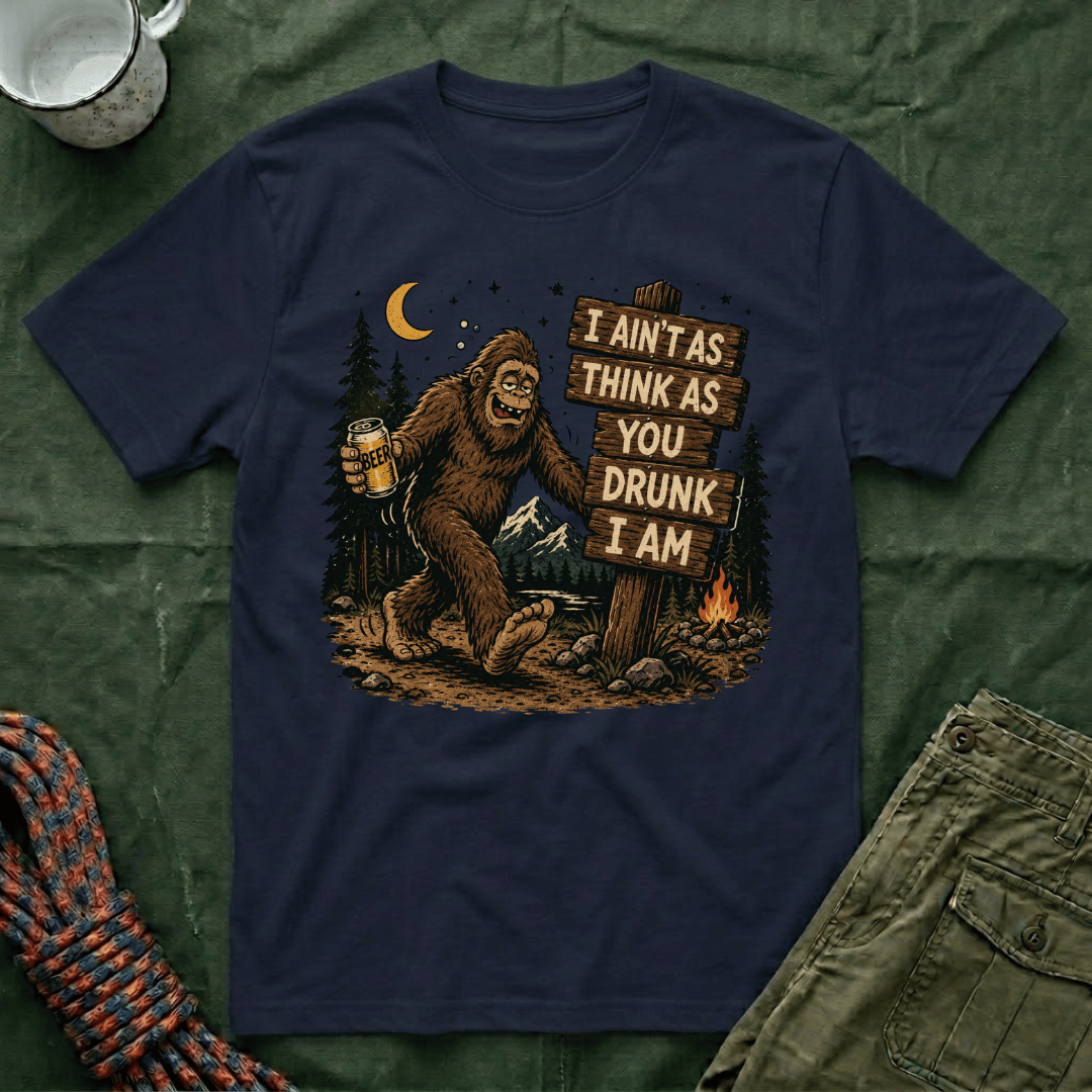 I Ain't As Think As You Drunk I Am Big Foot T-Shirt