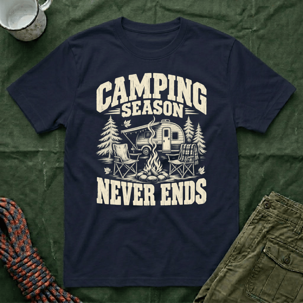 Camping Never Ends T-Shirt