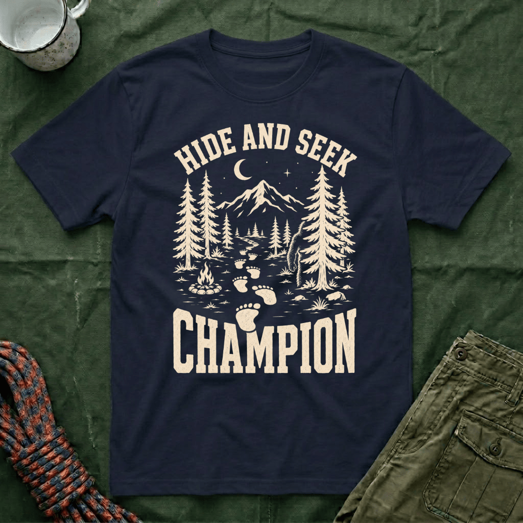 Big Foot Hide And Seek Champion T-Shirt